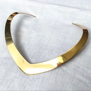 Jasmine Cosplay Costume Simple Gold Color Choker Necklace